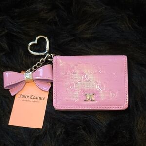 Juicy Couture Pink Key & Card Holder with Heart Charm
